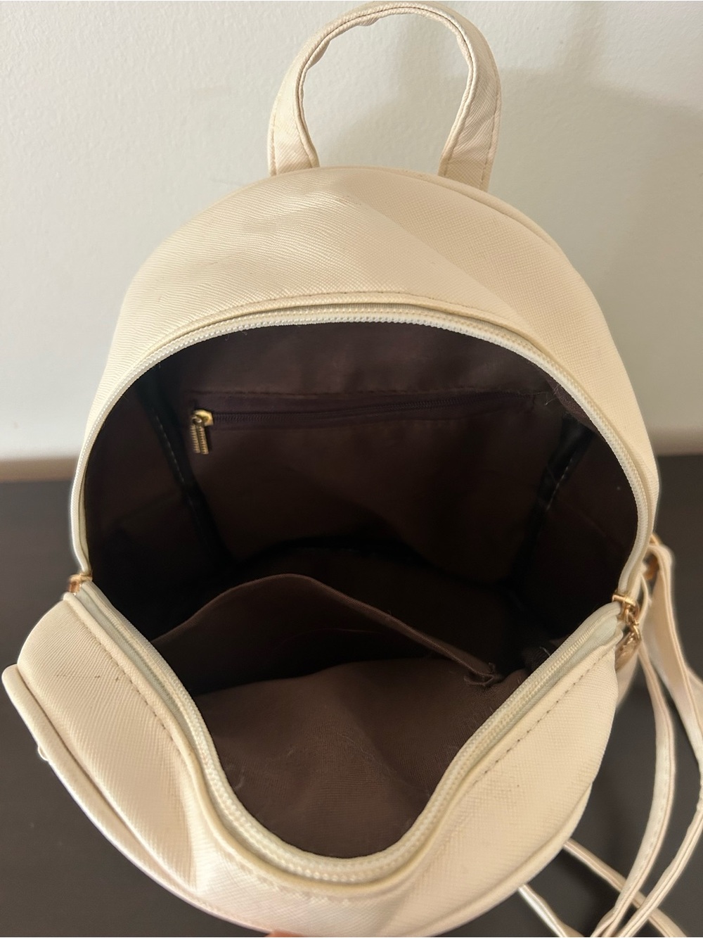 Cream Mini Backpack - Picture 3 of 4